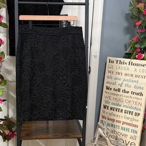 Yoana Baraschi Luxury Formal Cocktail Lace Black Skirt